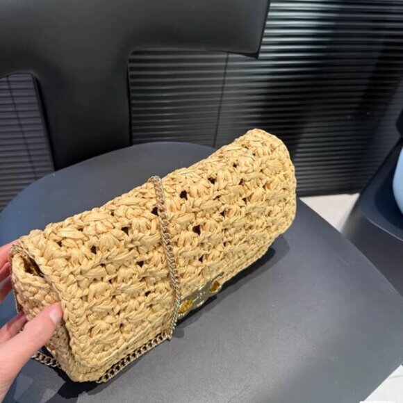 Celine Beige Woven Crossbody Bag - Picture 6 of 9